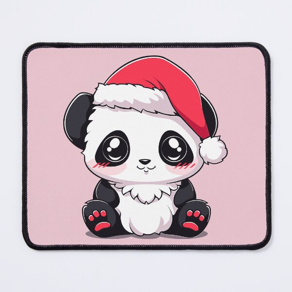 Item preview, Cute cartoon panda wearing Santa hat, Christmas panda, New Year panda designed and sold by Niktarka.