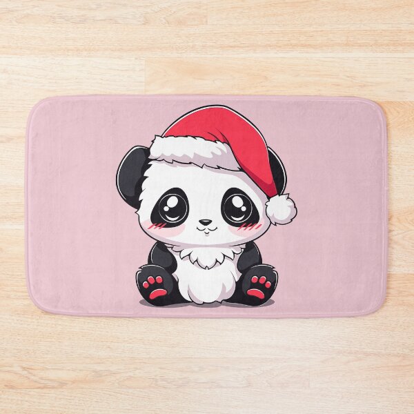 Item preview, Cute cartoon panda wearing Santa hat, Christmas panda, New Year panda designed and sold by Niktarka.
