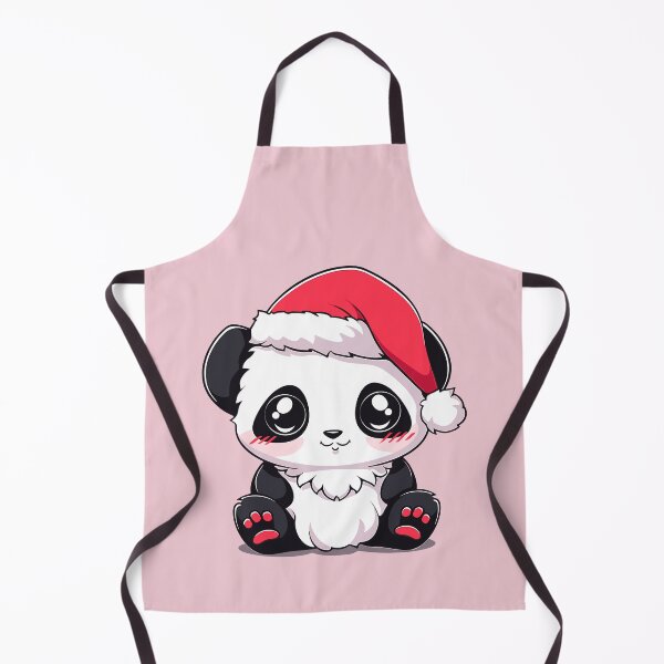 Item preview, Cute cartoon panda wearing Santa hat, Christmas panda, New Year panda designed and sold by Niktarka.