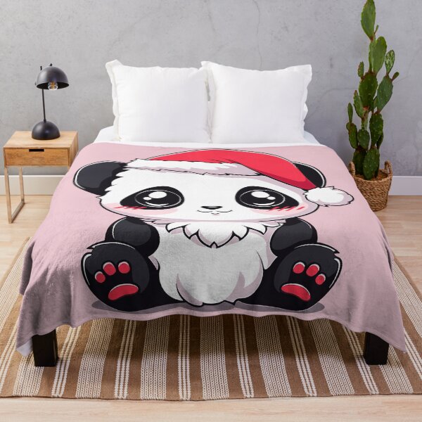 Item preview, Cute cartoon panda wearing Santa hat, Christmas panda, New Year panda designed and sold by Niktarka.