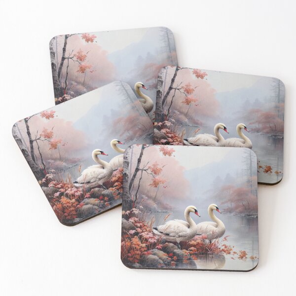 Item preview, Cisnes en la niebla de otoño designed and sold by Brian Tarr.
