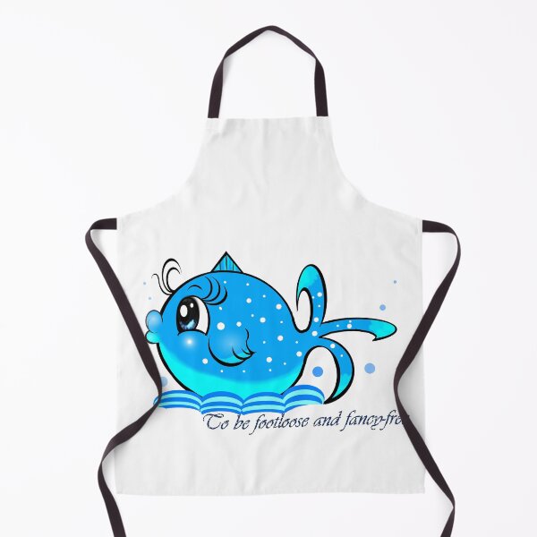 Item preview, Blue fish - To be footloose and fancy-free designed and sold by Shirley cute art .