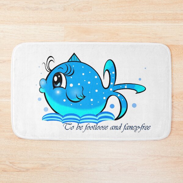 Item preview, Blue fish - To be footloose and fancy-free designed and sold by Shirley cute art .