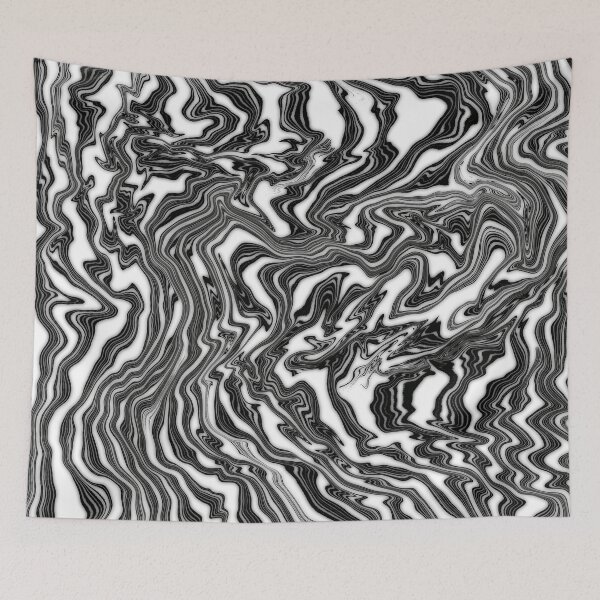 Item preview, Waved vortex plastic pattern black designed and sold by nogamax.