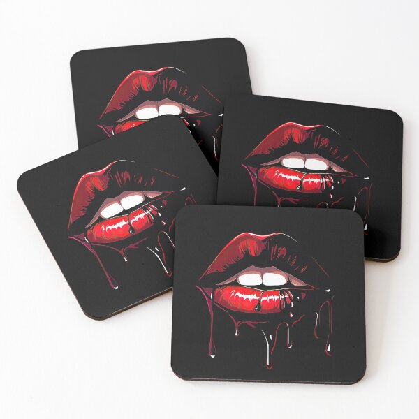 Item preview, Dripping red diva girl lip - kissing mouth designed and sold by WallGemsArt.