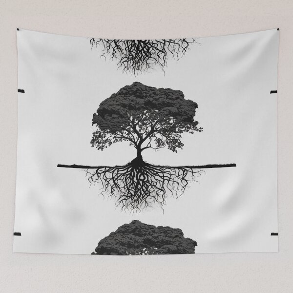 Item preview, Stylized tree with roots concept designed and sold by MiraCleAI.