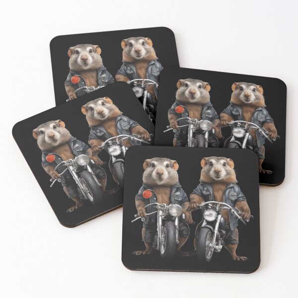 Item preview, team of funny marmots on motorbikes, gift, surprise designed and sold by etnia.