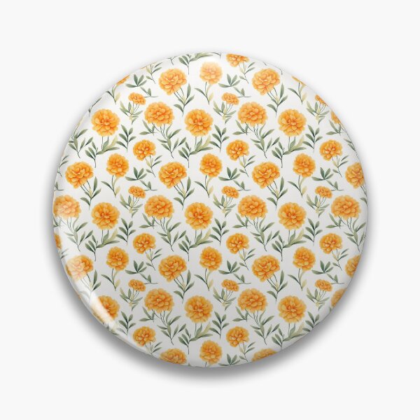 Artikelvorschau, Floral Fireworks: Celebrating the Burst of Colors in Marigold Flowers entworfen und verkauft von qoodesignstudio.