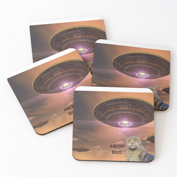 Item preview, Selfi cat with ufo agin. designed and sold by JburnT.