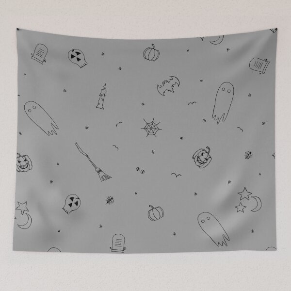 Item preview, Dark Gray Halloween Pattern. designed and sold by ARichArts.