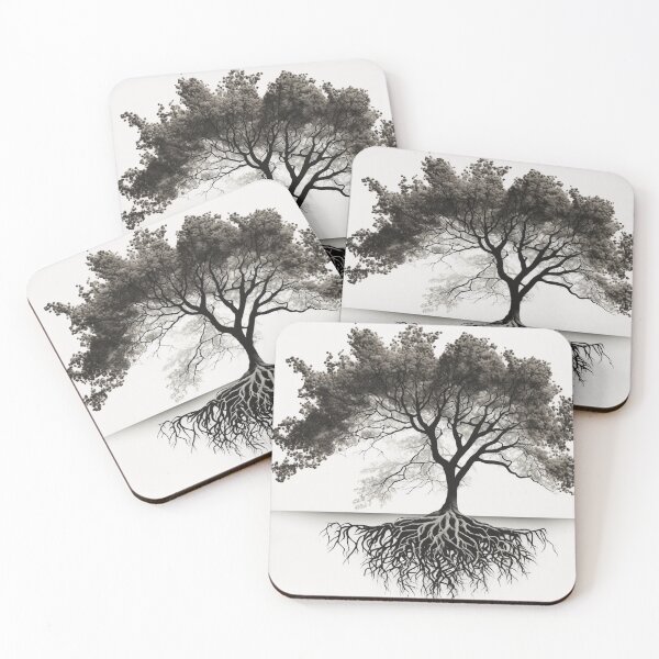 Item preview, Stylized tree with roots concept designed and sold by MiraCleAI.