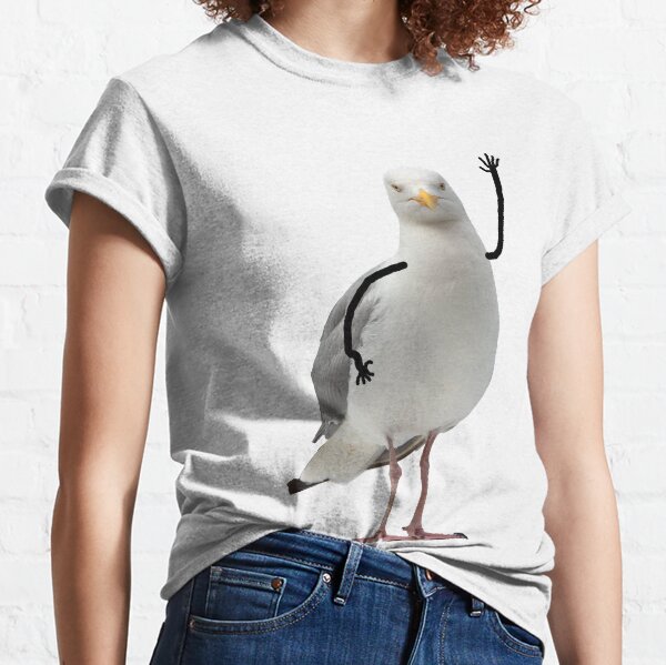 Cute Waving Seagull Buddy Classic T-Shirt