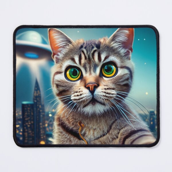 Item preview, Cat selfie with ufo designed and sold by PawelNature.