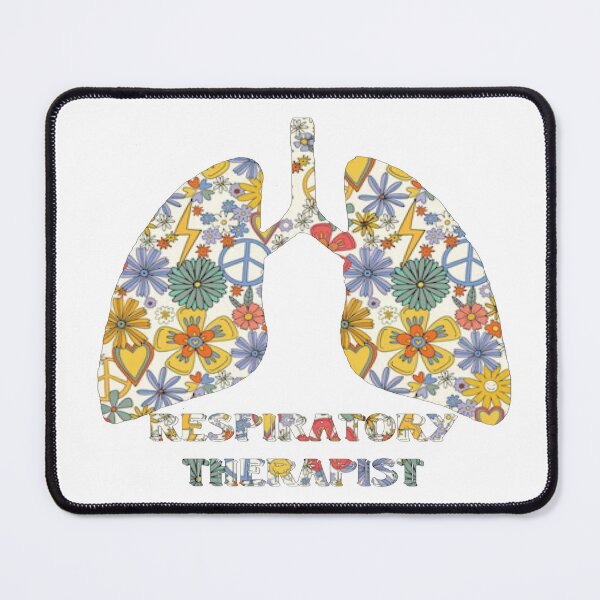 Item preview, White Floral Respiratory Therapy Lungs designed and sold by natnat7w.