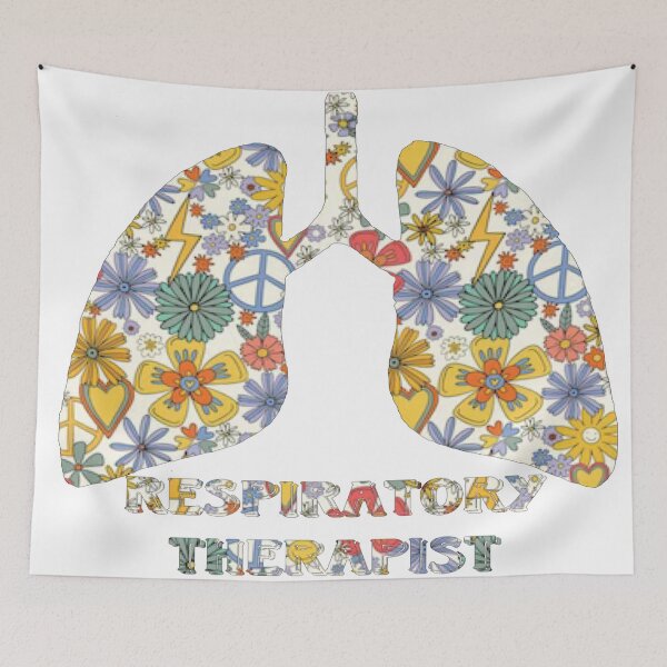 Item preview, White Floral Respiratory Therapy Lungs designed and sold by natnat7w.