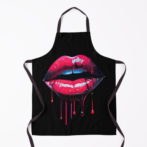 Item preview, Dripping red girl lip - erotic kissing mouth designed and sold by WallGemsArt.