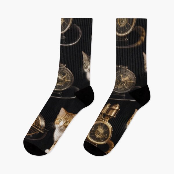 Item preview, Steampunk Industrial Cats Pattern designed and sold by ARichArts.