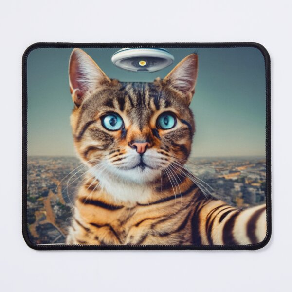 Item preview, Cat selfie with ufo designed and sold by PawelNature.