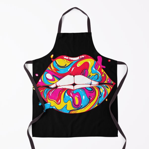 Item preview, Colorful rainbow girl lip - erotic kissing mouth designed and sold by WallGemsArt.