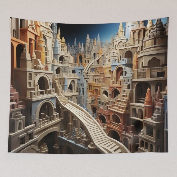 Item preview, Majestic Labyrinth: City of Spires and Shadows designed and sold by oanaunciuleanu.