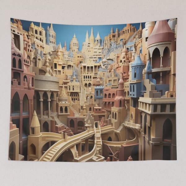 Item preview, Majestic Labyrinth: City of Spires and Shadows designed and sold by oanaunciuleanu.