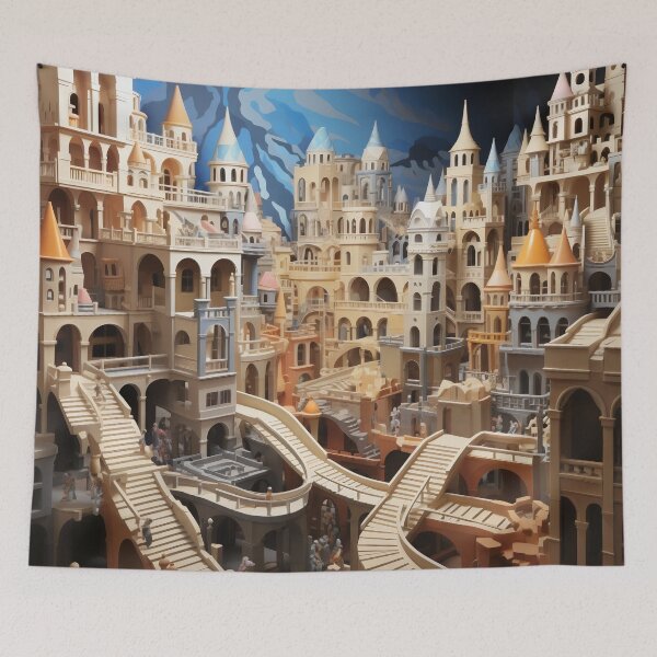 Item preview, Majestic Labyrinth: City of Spires and Shadows designed and sold by oanaunciuleanu.