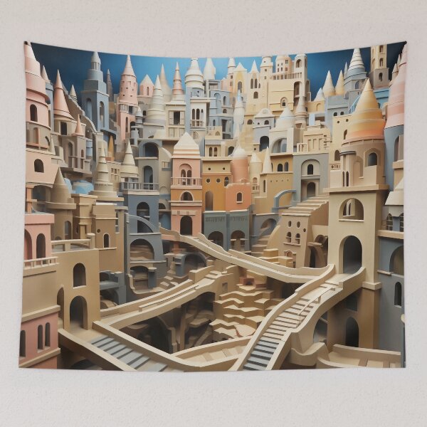 Item preview, Majestic Labyrinth: City of Spires and Shadows designed and sold by oanaunciuleanu.