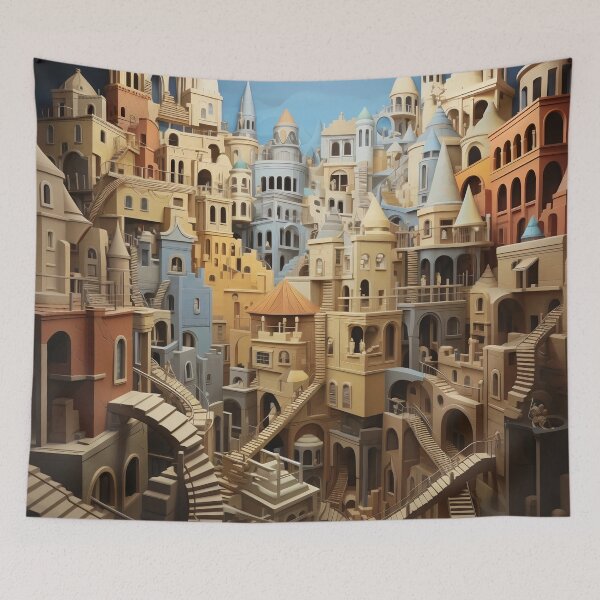 Item preview, Majestic Labyrinth: City of Spires and Shadows designed and sold by oanaunciuleanu.