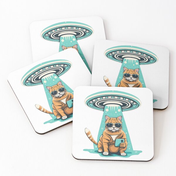 Item preview, Cat selfie with ufo designed and sold by PawelNature.