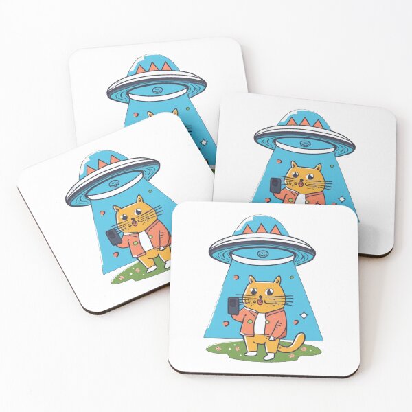 Item preview, Cat selfie with ufo designed and sold by PawelNature.