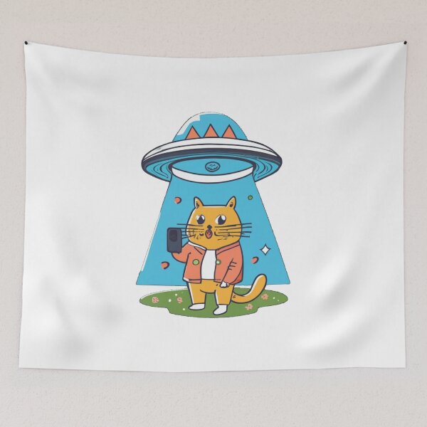 Item preview, Cat selfie with ufo designed and sold by PawelNature.