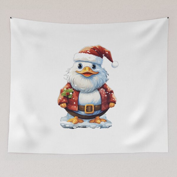 Item preview, Christmas Duck with Beard designed and sold by AMONGIFTS.