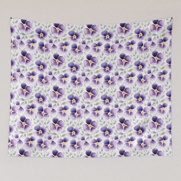 Artikelvorschau, Whimsical Wonders: Celebrating the Delicate Beauty of Pansy Flowers entworfen und verkauft von qoodesignstudio.