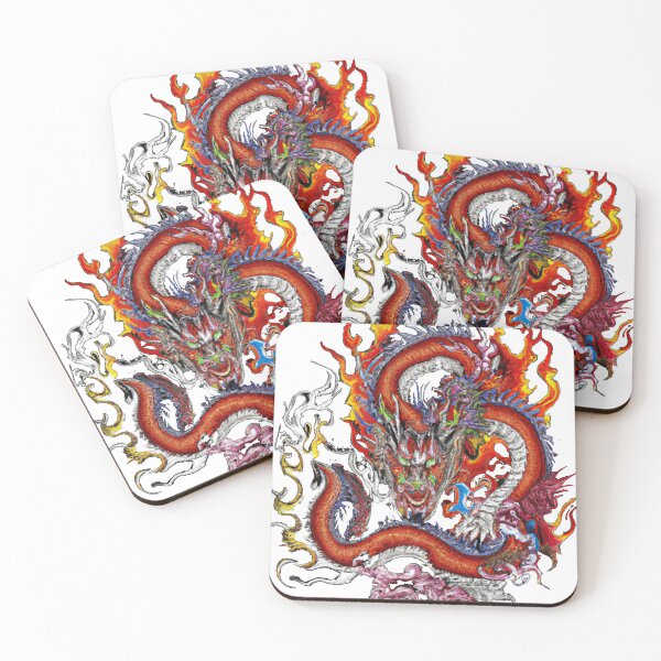 Item preview, Fierce Fire: Vibrant Dragon Tattoo designed and sold by Drake Lewdly.