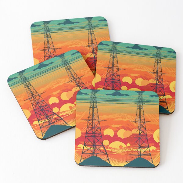 Item preview, Retro sunet pylons designed and sold by pinkal.