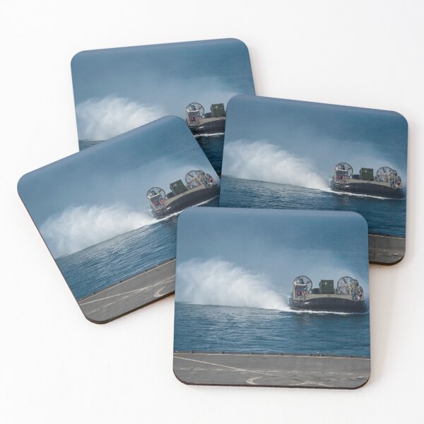 Item preview, STK109131M-A Landing Craft Air Cushion makes its approach to the well deck of USS Comstock. designed and sold by StocktrekImages.