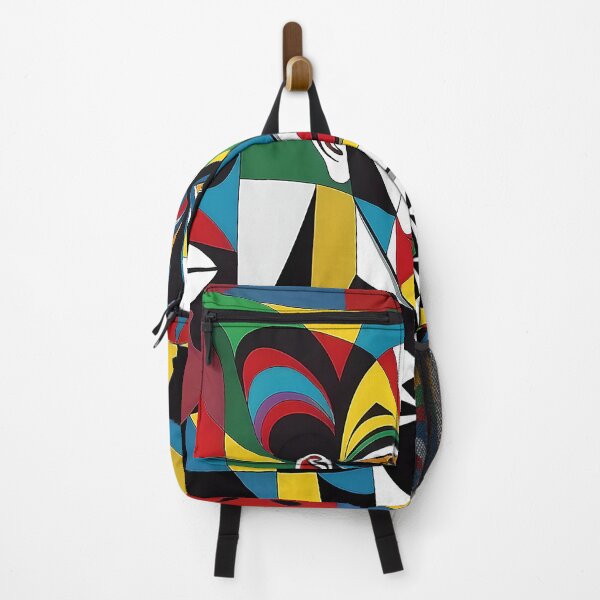 Item preview, Colorful Cubist Jester in Abstract Shapes designed and sold by artmanikin.