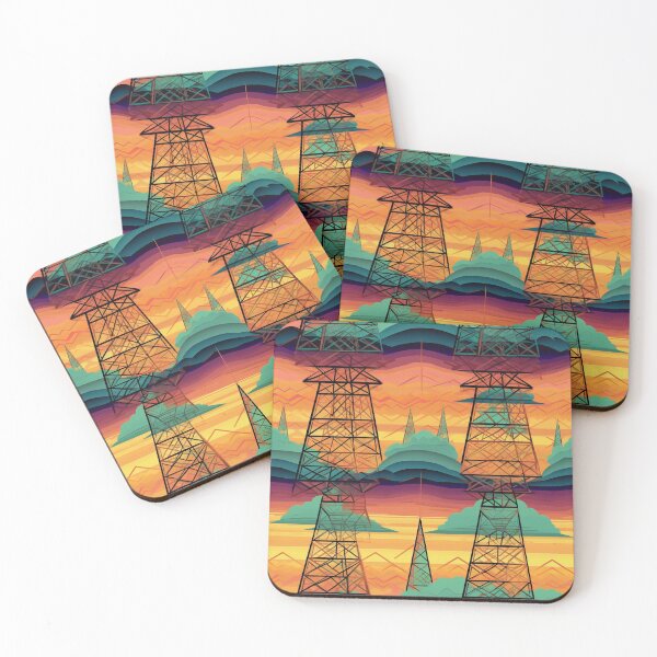 Item preview, Retro rainbow pylons designed and sold by pinkal.