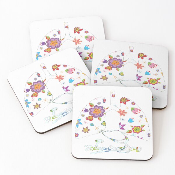Item preview, White Floral Respiratory Therapy Lungs designed and sold by natnat7w.