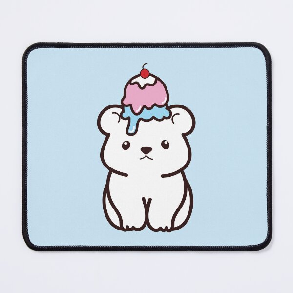 Item preview, Kawaii Ice-bear (polar bear with ice creme) designed and sold by SunMoonMilk.