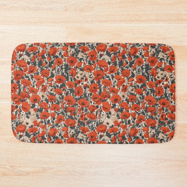 Item preview, Pattern of Retro Red Poppies - Poppy designed and sold by FlowerMeFlorals.