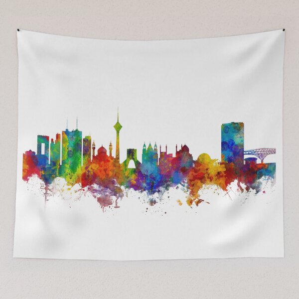 Item preview, Tehran Iran Skyline designed and sold by ArtPrints.