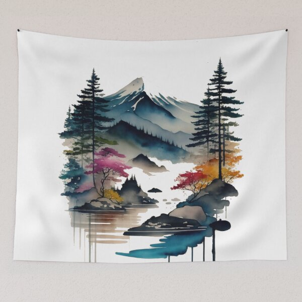 Item preview, A Serene Mountain Landscape designed and sold by JustBeCoooool.