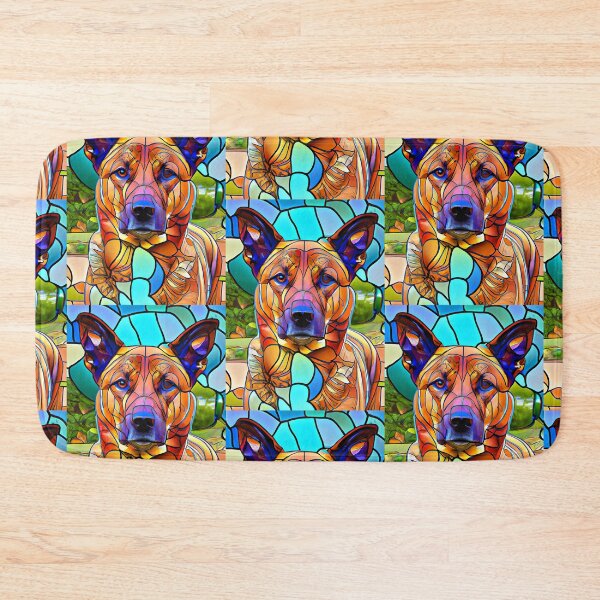 Item preview, Stained Glass Red Heeler designed and sold by AussieWorkDogs.