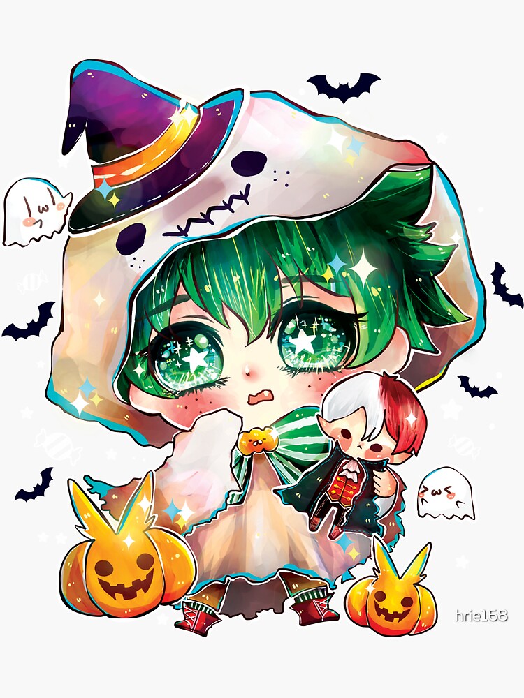 "Deku from My Hero Academia Halloween Ver." Sticker for Sale by