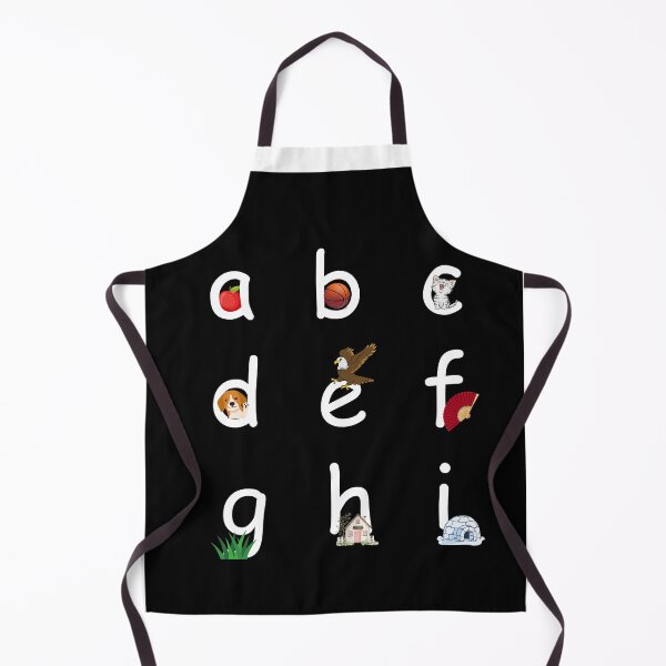 Item preview, Teach your children small English letters with visual recognition (a-i) Essential T-Shirt black background designed and sold by novelstreak.