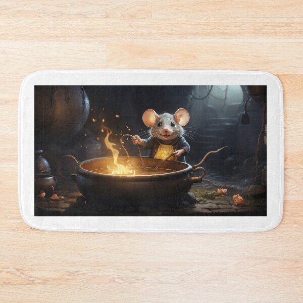 Item preview, Slag mouse, boiling broth in cauldron, underground, cellar, art designed and sold by Damian Sobczyk.