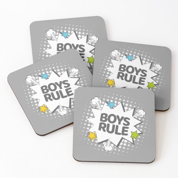 Item preview, Boys rule. Gray Pop-art nursery designed and sold by Latte Design.