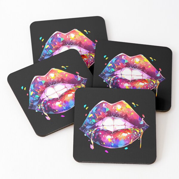 Item preview, Colorful magical lips - full mouth with teeth designed and sold by WallGemsArt.