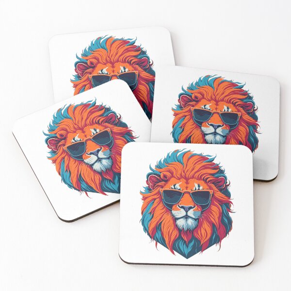 Item preview, Stylish Lion with trendy sunglasses designed and sold by MamikonarsRB.